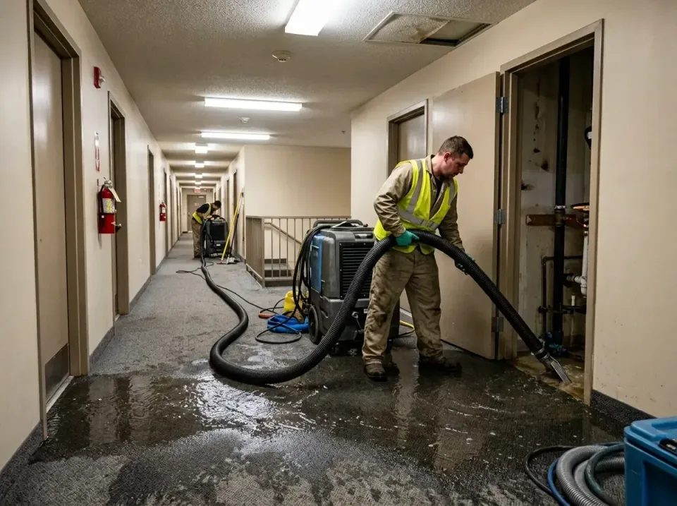 multi-unit-apartment-hallway-f-005 — frequently asked questions, Emergency Burst Pipe Water Extraction & Removal in La Folle…